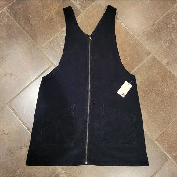 JUNIORS SO ZIP DOWN WOVEN PINAFORE DRESS - Picture 8 of 8